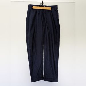 J.Crew Linen Navy Joggers